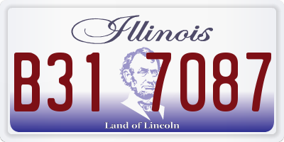 IL license plate B317087