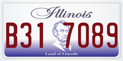 IL license plate B317089