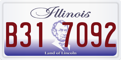 IL license plate B317092