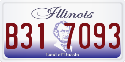 IL license plate B317093