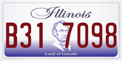 IL license plate B317098