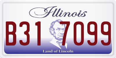IL license plate B317099