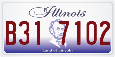 IL license plate B317102