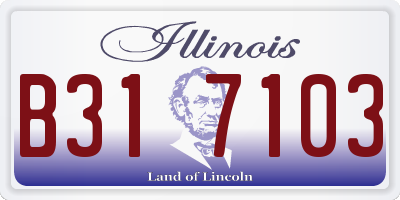 IL license plate B317103
