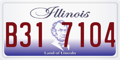 IL license plate B317104