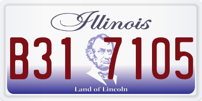 IL license plate B317105