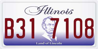 IL license plate B317108
