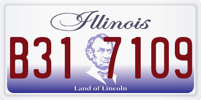 IL license plate B317109