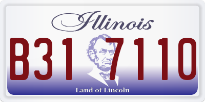 IL license plate B317110
