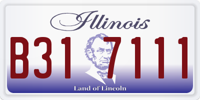 IL license plate B317111