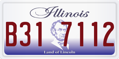 IL license plate B317112
