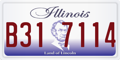 IL license plate B317114