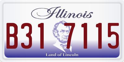 IL license plate B317115