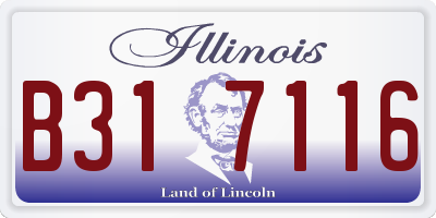 IL license plate B317116