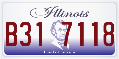 IL license plate B317118