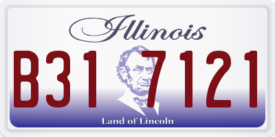 IL license plate B317121