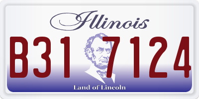 IL license plate B317124
