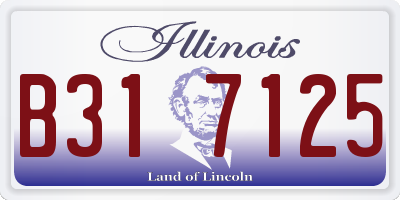 IL license plate B317125