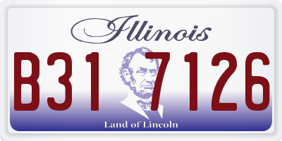 IL license plate B317126