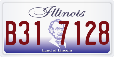 IL license plate B317128