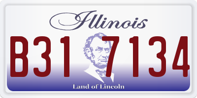 IL license plate B317134