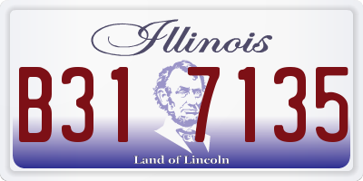 IL license plate B317135