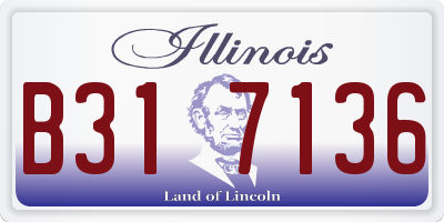IL license plate B317136