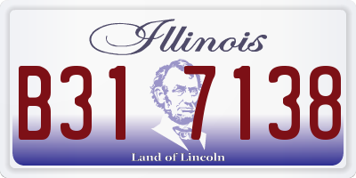 IL license plate B317138
