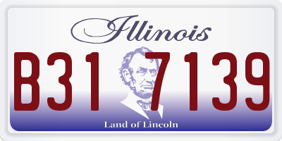 IL license plate B317139