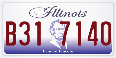 IL license plate B317140