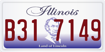 IL license plate B317149