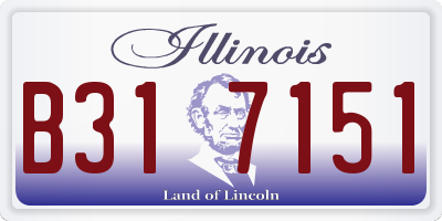 IL license plate B317151