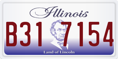 IL license plate B317154
