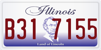 IL license plate B317155