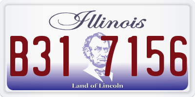 IL license plate B317156