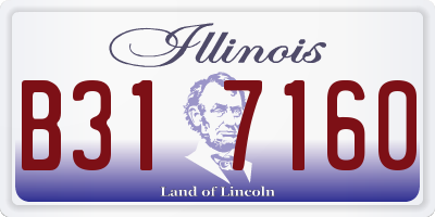 IL license plate B317160