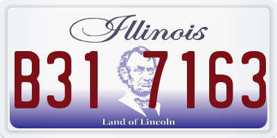 IL license plate B317163