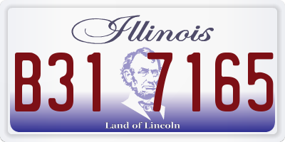 IL license plate B317165