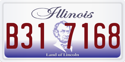 IL license plate B317168