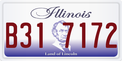 IL license plate B317172