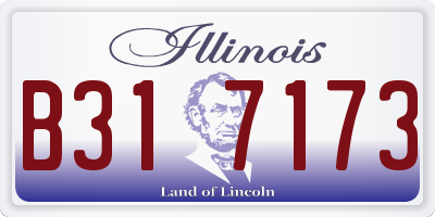 IL license plate B317173