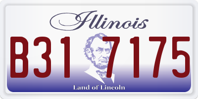 IL license plate B317175