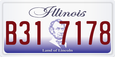 IL license plate B317178