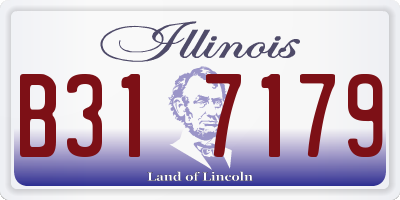 IL license plate B317179