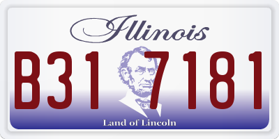 IL license plate B317181