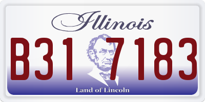 IL license plate B317183