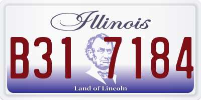 IL license plate B317184