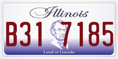IL license plate B317185