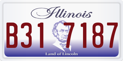 IL license plate B317187