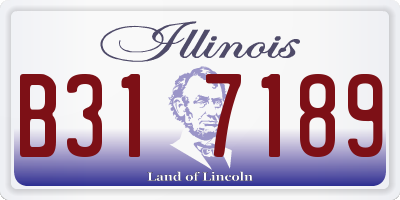 IL license plate B317189